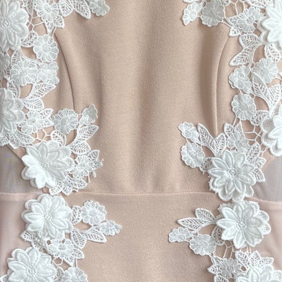 PARTY/COCKTAIL DRESS Forever 21-Blush Pink Dress W/White Flowers Size,S - Picture 4 of 5